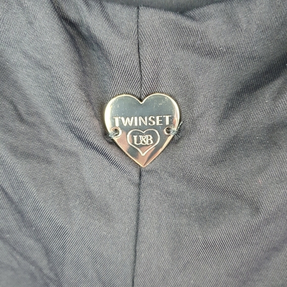 TWINSET NWT‎ Halter Top One-Piece Swimsuit Gold/Black B Cup Women's Size M - Picture 8 of 13